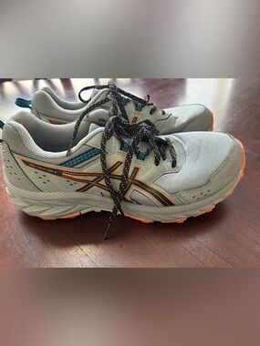 Asics Gray and Orange Men's Sneakers size 10